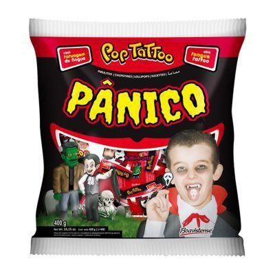 Pirulito Pop Tattoo Pânico 400g | Florestal