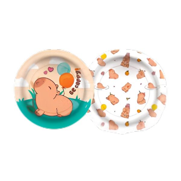 Prato de Papel Redondo 18 cm Capivara – 8...