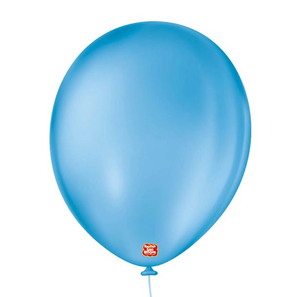 Balão 9" Liso Redondo Azul Turquesa Paco... Balão 9" Liso Redondo Azul Turquesa Paco...