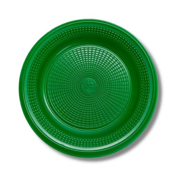 Prato 18 cm Verde Escuro com 10 Unidades ...