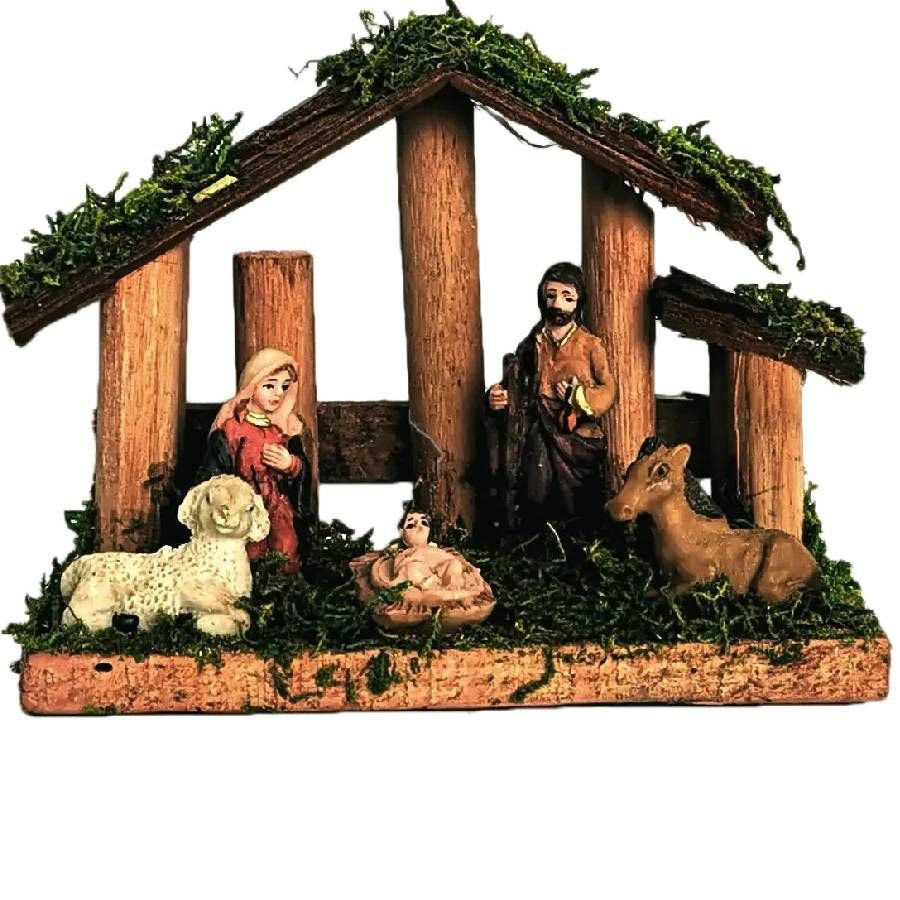 Presépio com 5 Peças em Resina – 12cm x 5...