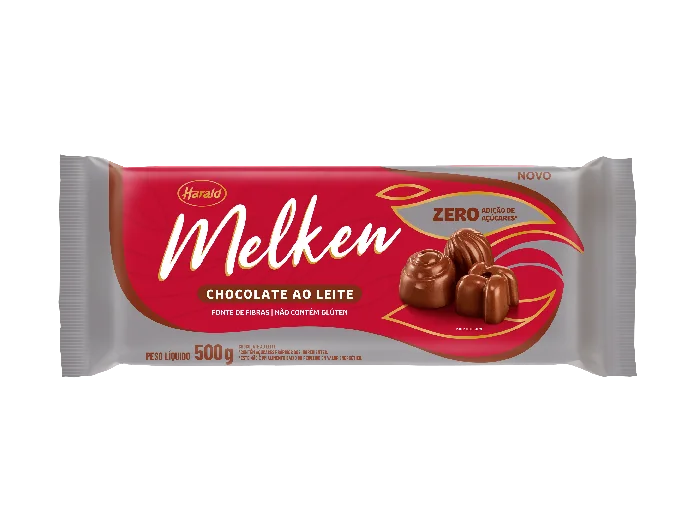 Chocolate Melken Barra 500g Ao Leite Zero...