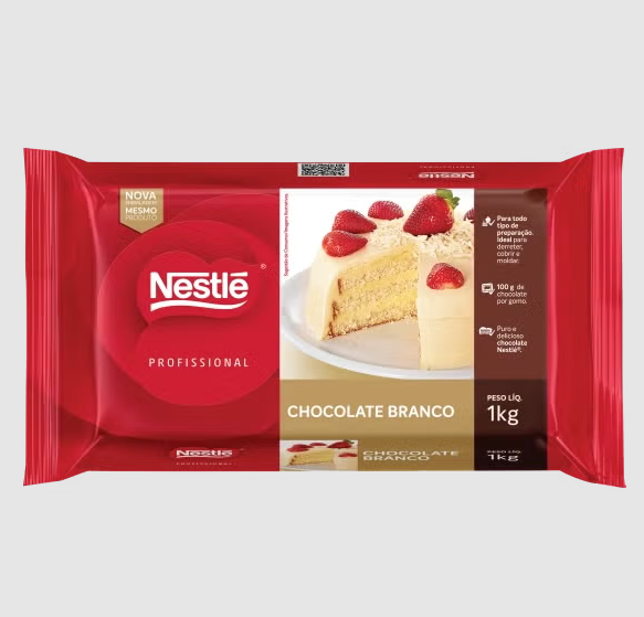 Chocolate Profissional Barra Branco Marfi...