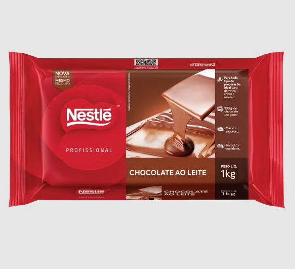 Chocolate Profissional Barra Ao Leite 1kg... Chocolate Profissional Barra Ao Leite 1kg...