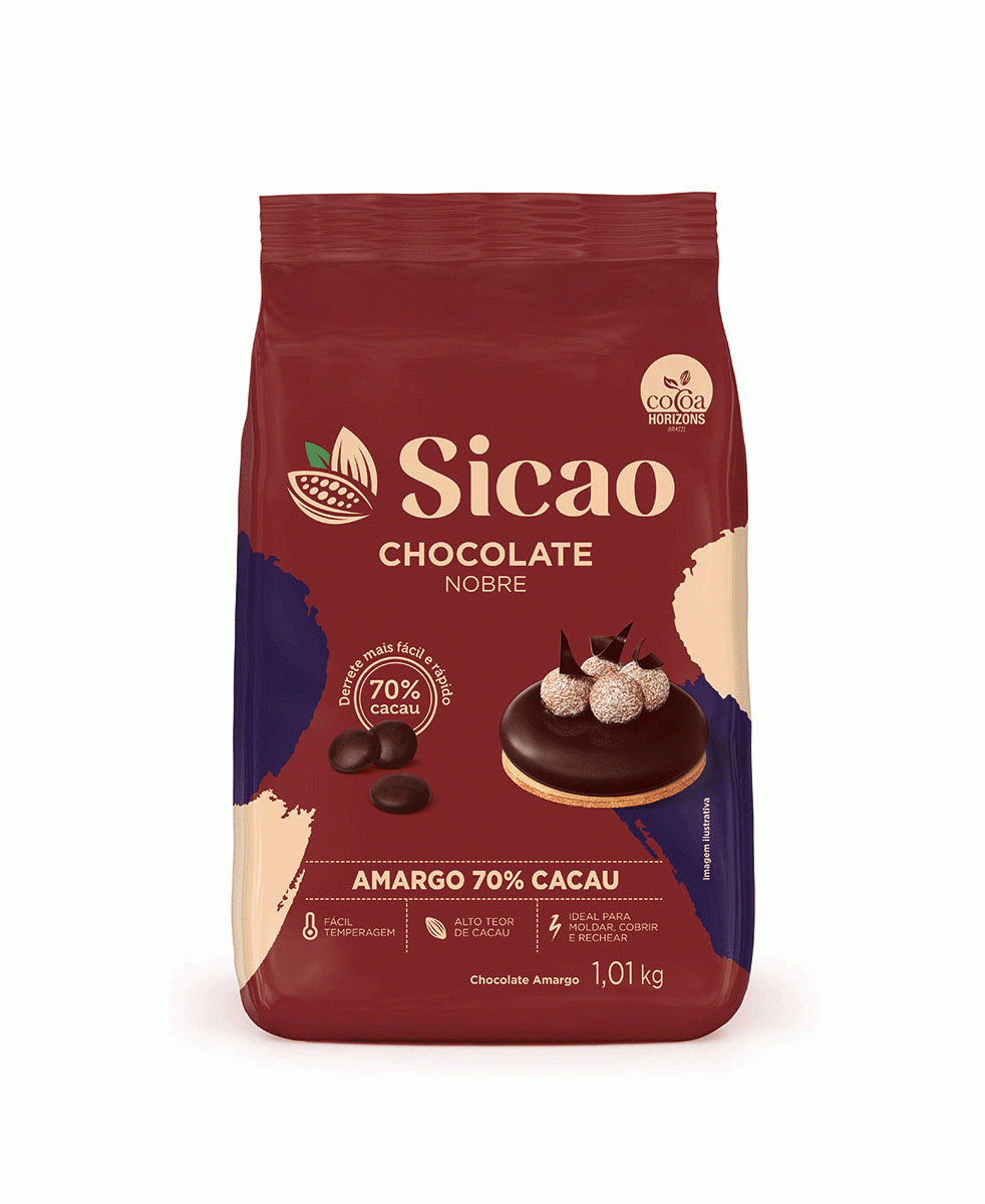 Chocolate Nobre Gotas 1,01kg 70% Amargo S... Chocolate Nobre Gotas 1,01kg 70% Amargo S...