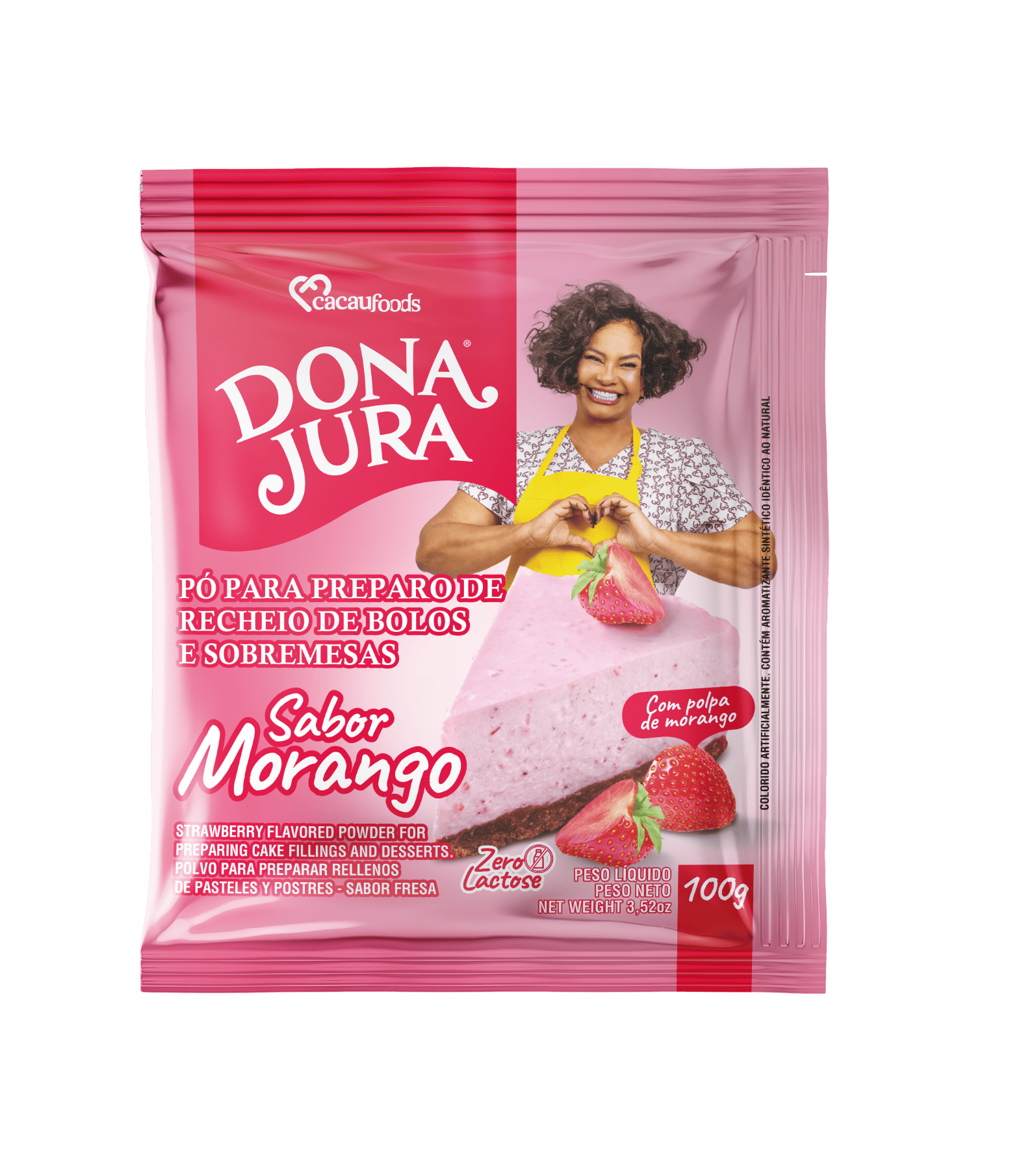 Pó Recheio e Sobremesa Morango 100g – Cac...
