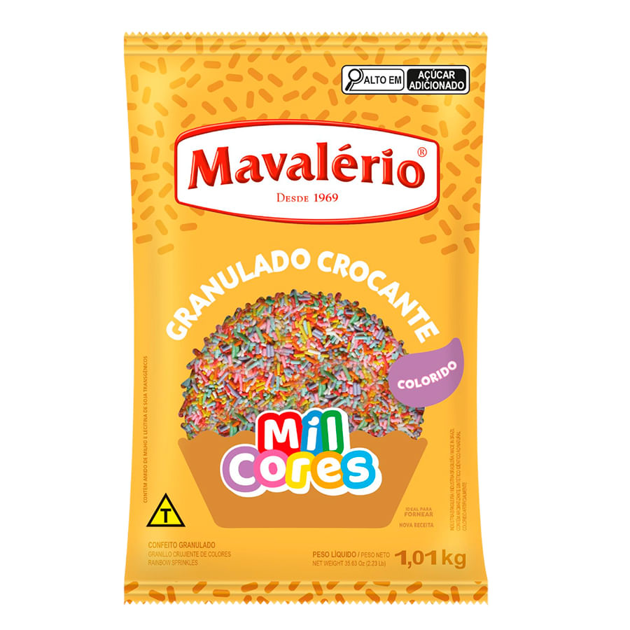 Granulado Crocante Colorido Mil Cores 1,0...