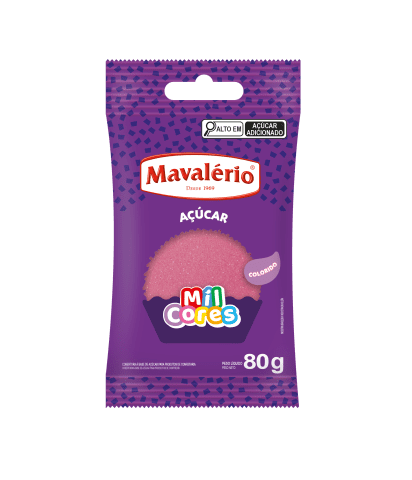 Açúcar Colorido Rosa 80g – Mavalério