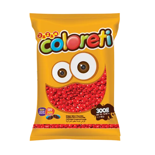 Confete de Chocolate Coloreti Vermelho 30...