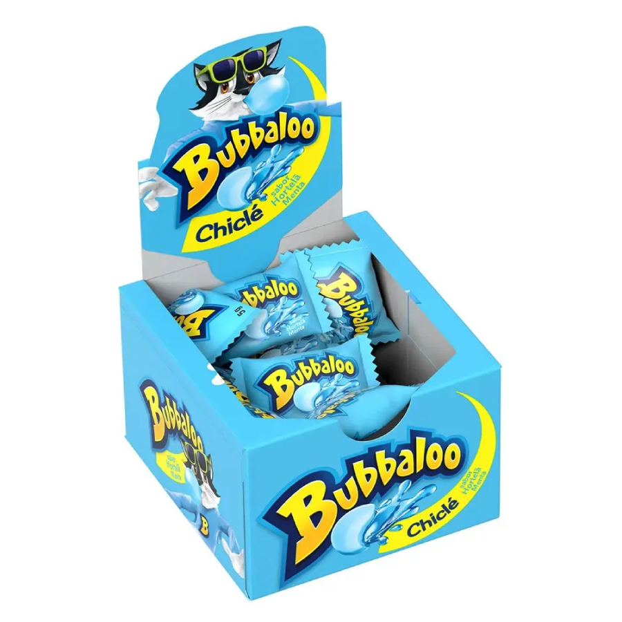 Ciclete Bubbaloo Hortelã Menta com 60 Uni...