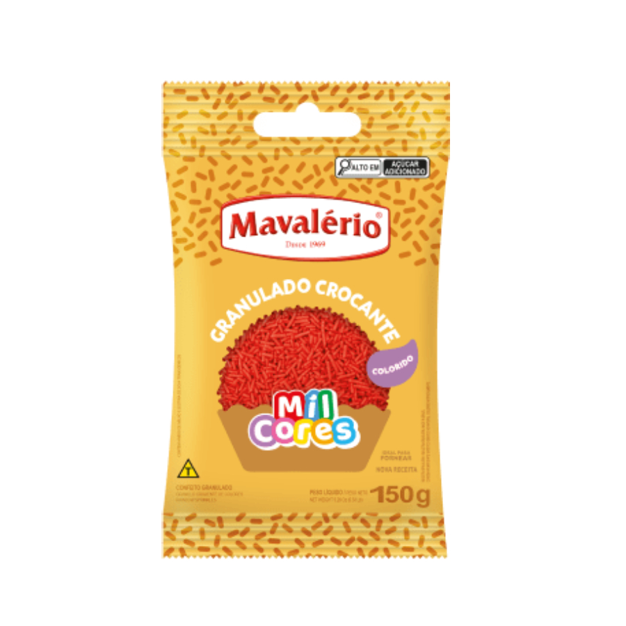 Granulado Crocante Vermelho 500g – Mavalério