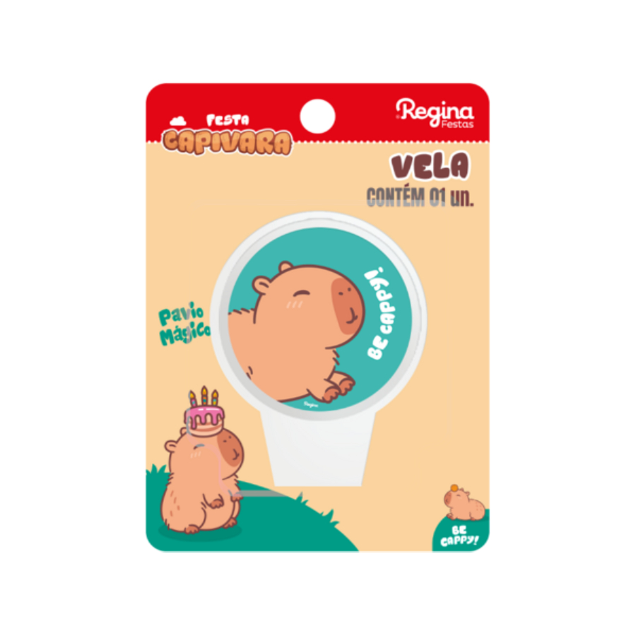 Vela Plana Adesivada Capivara – 1 Unidade...
