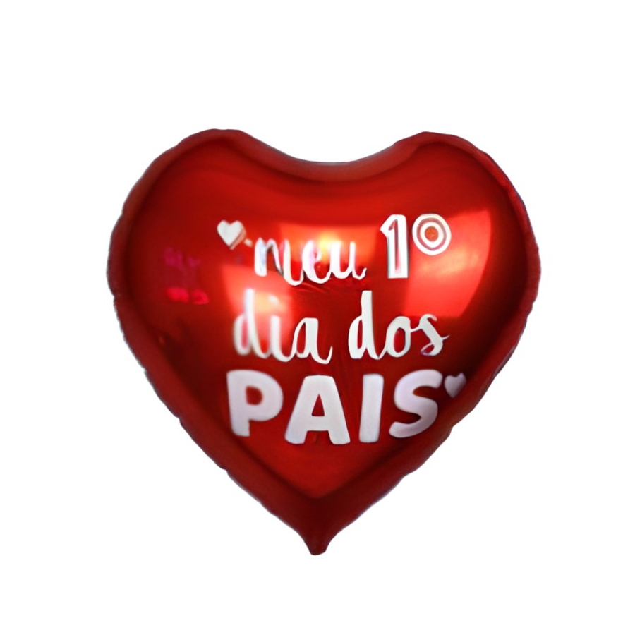 Balão Vermelho Coração Dia dos Pais 45cm ...