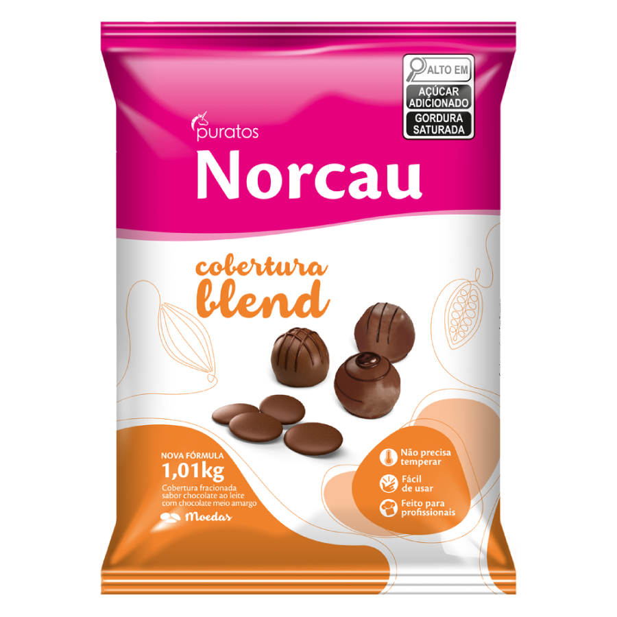Cobertura Norcau Gotas 1,01kg Blend | Pur...
