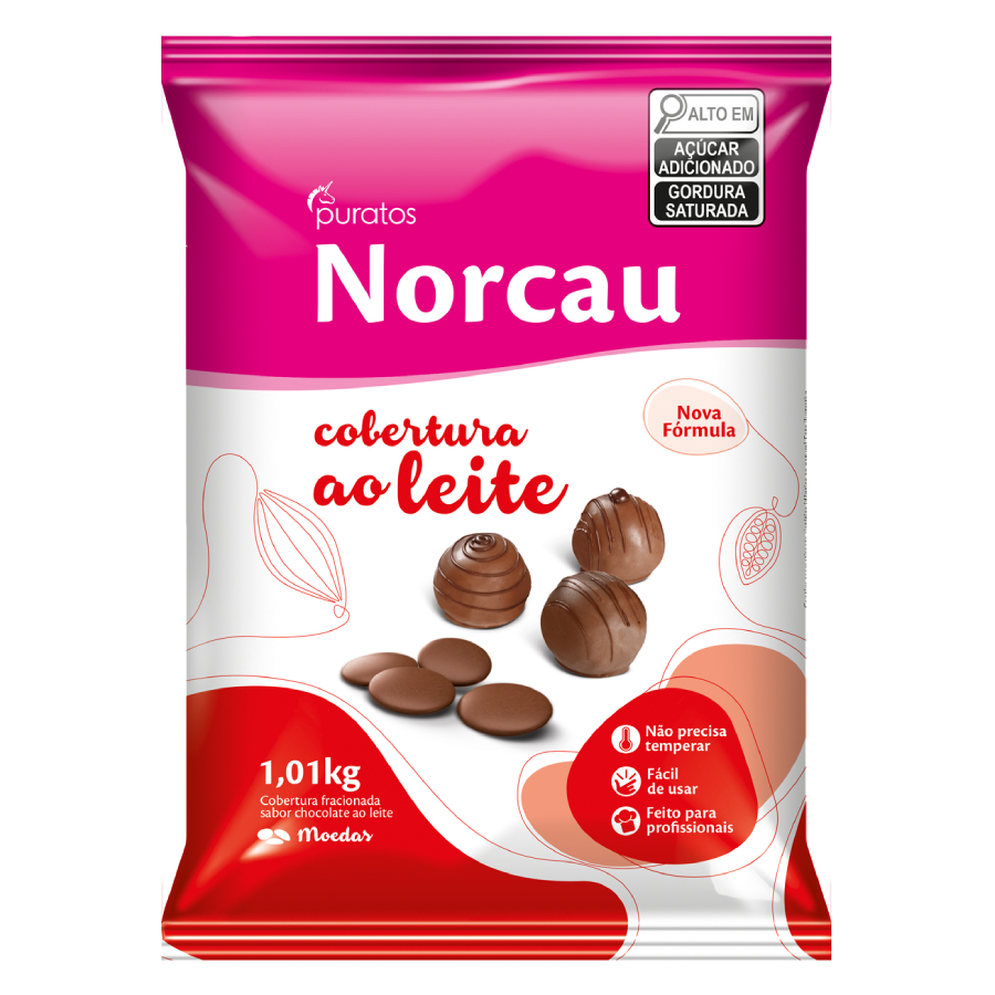 Cobertura Norcau Gotas 1,1kg Ao Leite | P...