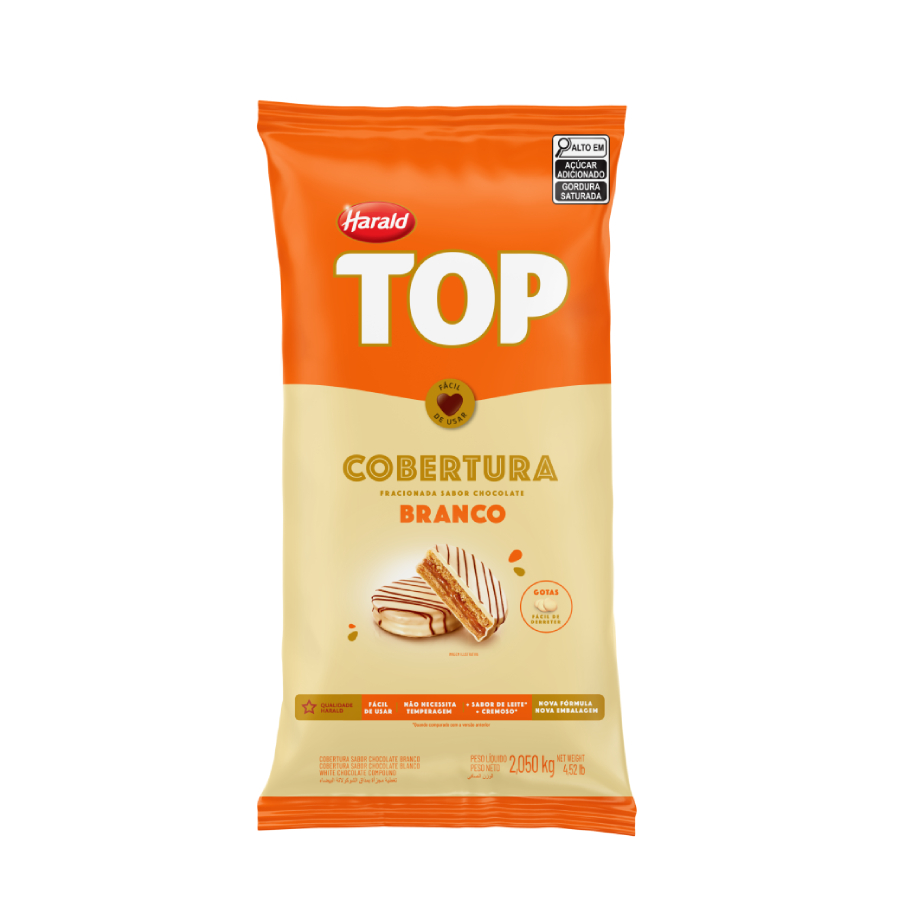 Cobertura Top Gotas 2kg Branco Harald Cobertura Top Gotas 2kg Branco Harald