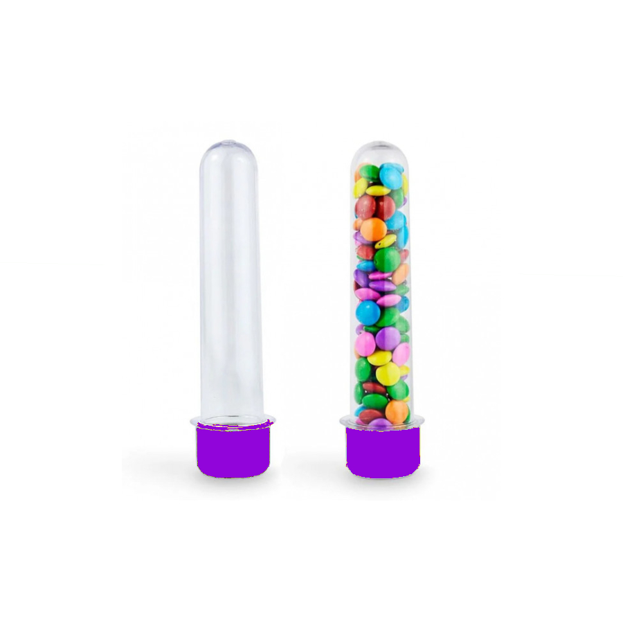 Tubete 12,5 cm Transparente com Tampa Rox...