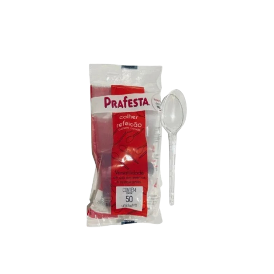 Colher Premium Cristal – Pacote com 50 Un...