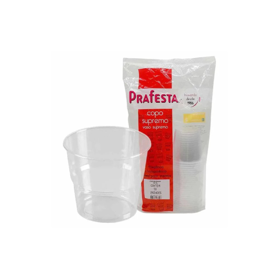 Pote Retangular 150ml com Tampa – 20 Unid...