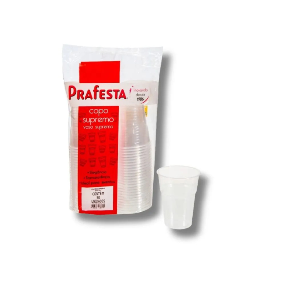 Copo Supremo 200ml – Pacote com 50 Unidades