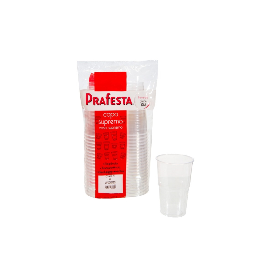 Copo Supremo 300ml – Pacote com 40 Unidades