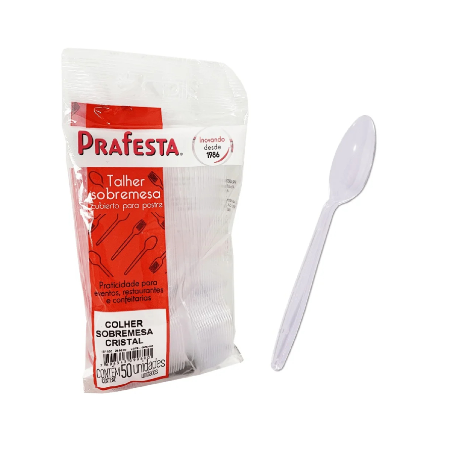 Colher de Sobremesa Cristal – Pacote com ...