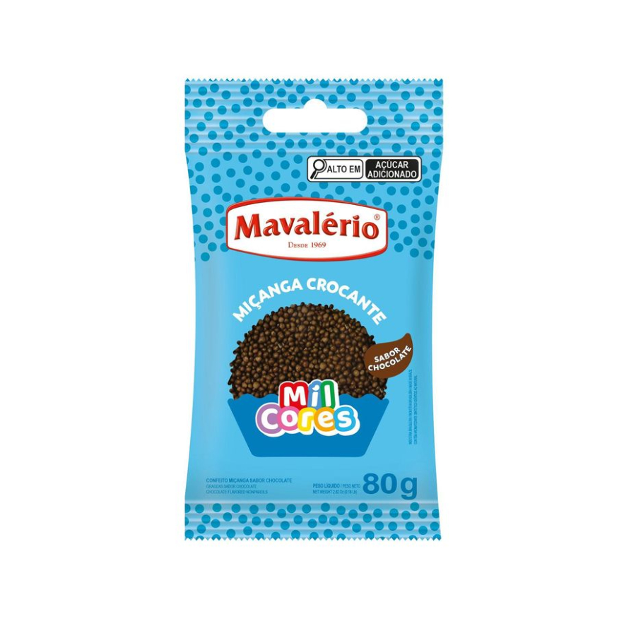 Confeito Miçanga Nº 0 Chocolate 80g – Mav...