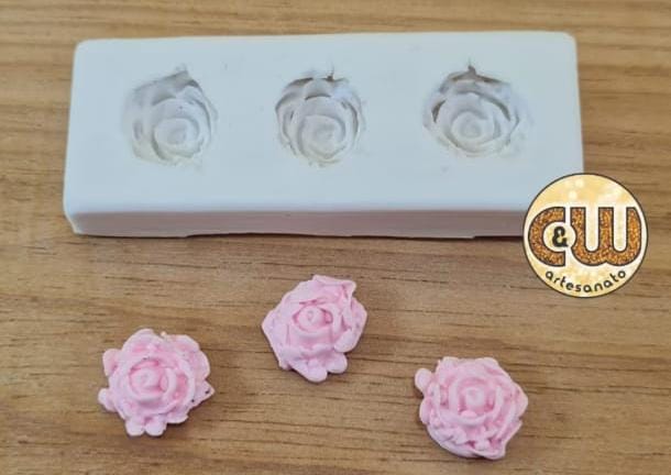 Molde de Silicone – Rosa com 3 0130 – Uni...