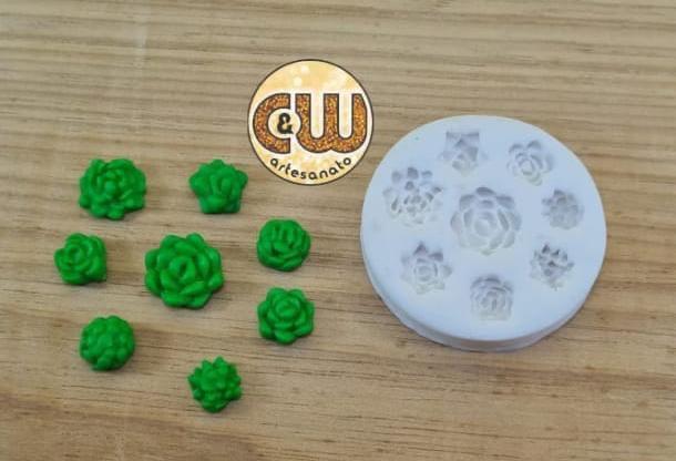 Molde de Silicone – Mini Suculentas – Uni...