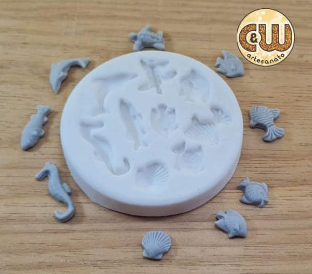 Molde de Silicone – Fundo do Mar Diversos...