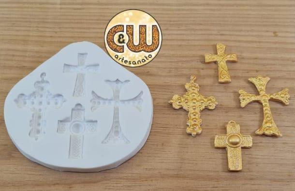Molde de Silicone – Cruz com 4 – Unidade