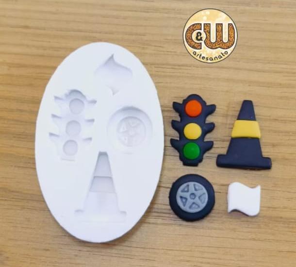 Molde de Silicone – Kit Trânsito com 4 – ...