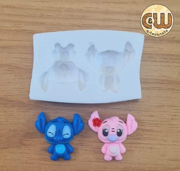 Molde de Silicone – Stitch e Angel – Unidade