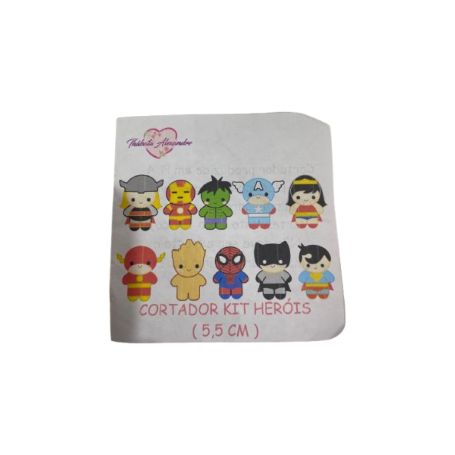 Cortador Kit Heróis – 10 Personagens Cortador Kit Heróis – 10 Personagens