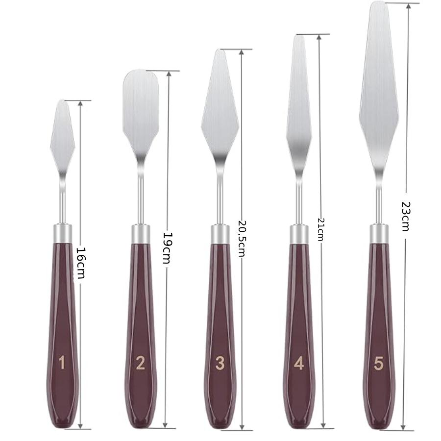 Kit Espátula – 5 Modelos Palette Knives 