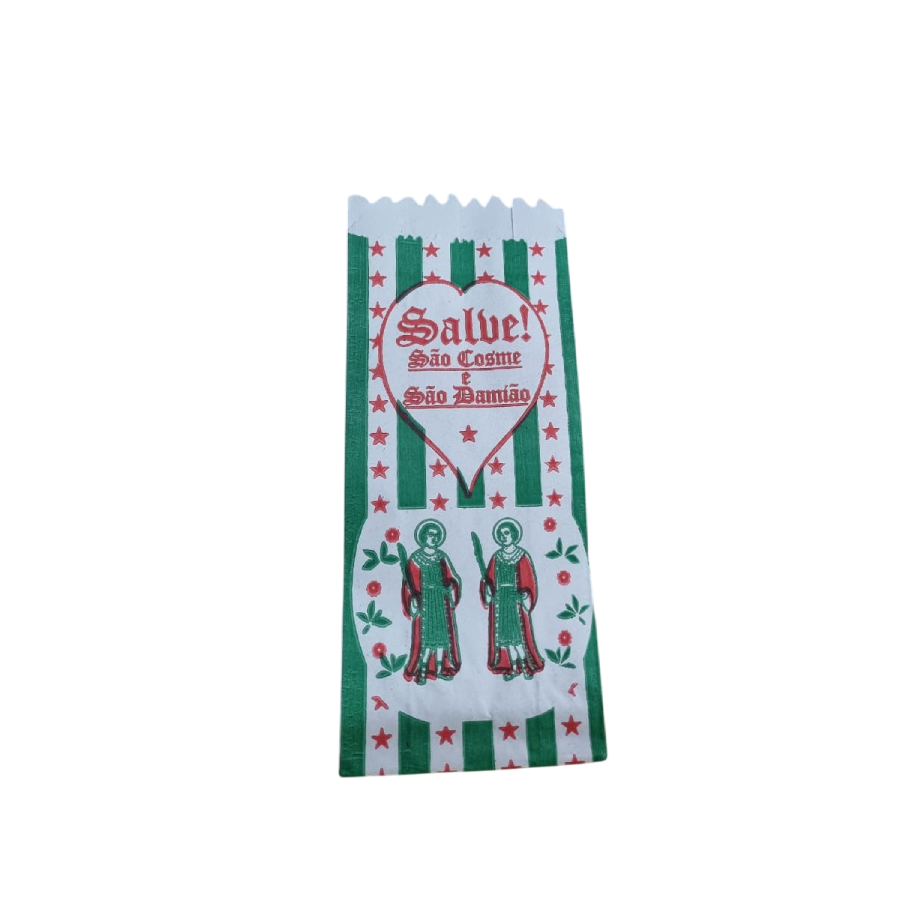 Saquinho de Papel Cosme e Damião 9x19 cm ...