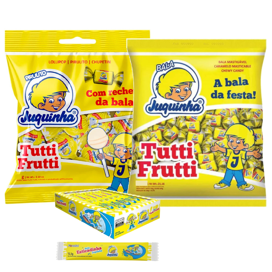 Kit Bala e Pirulito Juquinha Tutti Frutti...