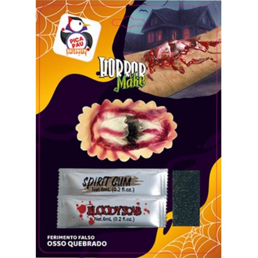 Kit Ferimento Falso Osso Quebrado – Unidade