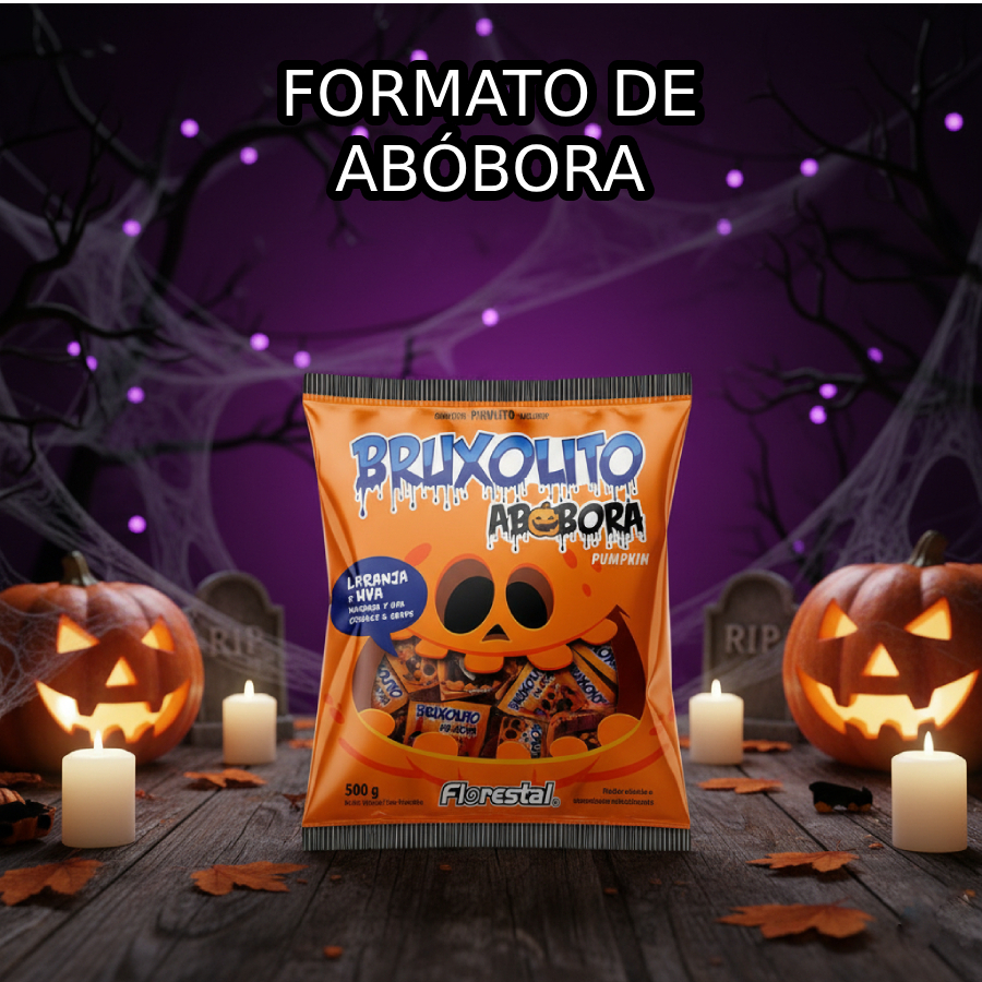 Pirulito Bruxolito Abóbora Sortido 500g |...