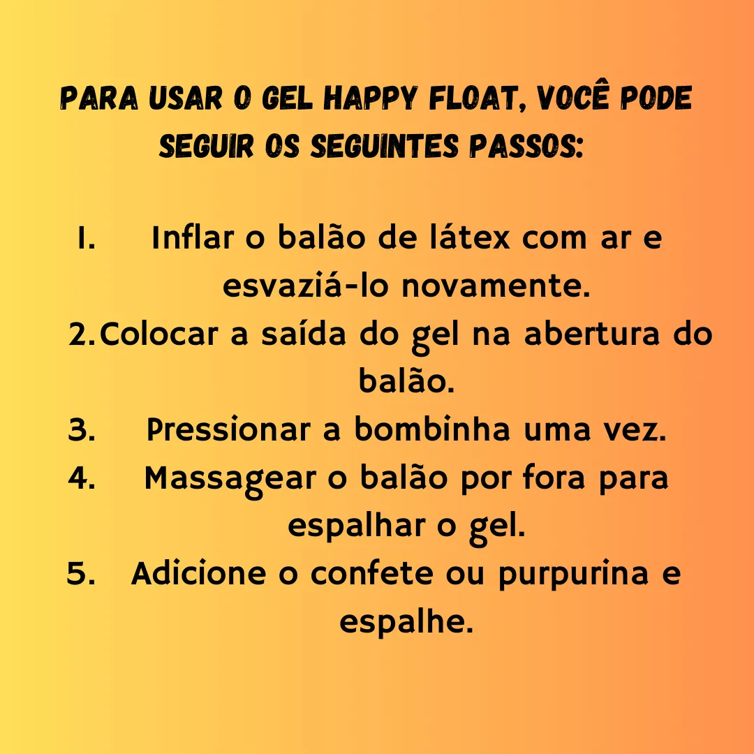 KIT C/2 Happy Float Gel Cola Para Balão -...