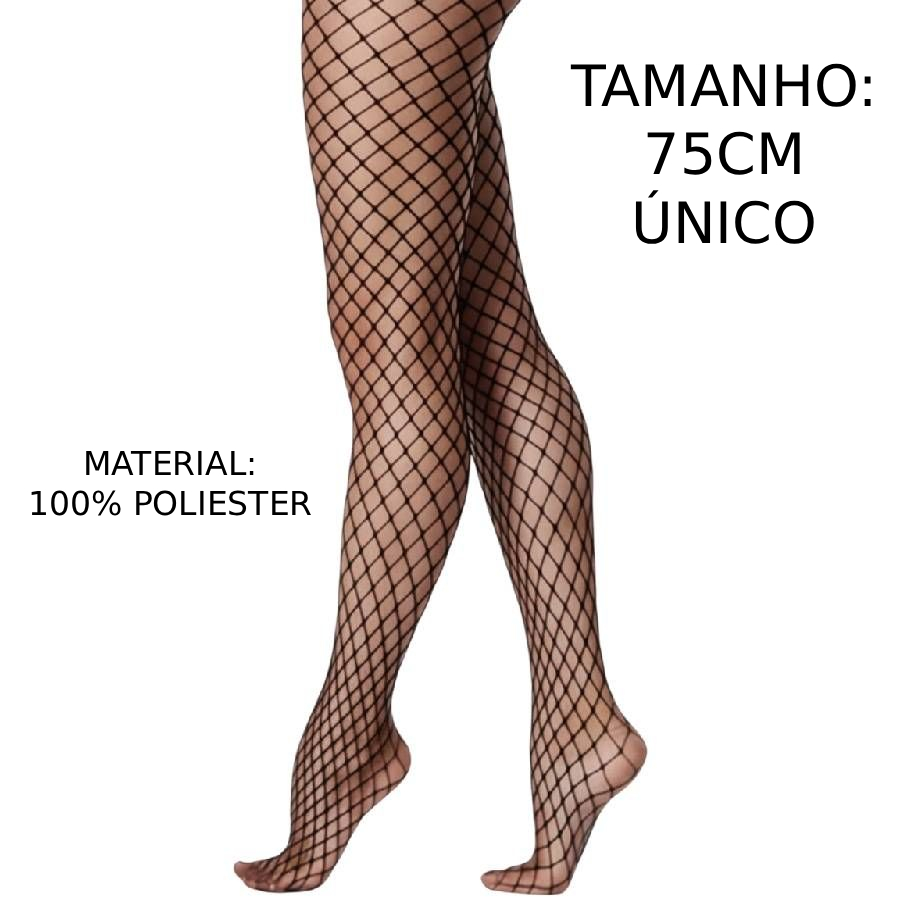 Meia Calça Arrastão YDH (75 cm, Tamanho Ú...