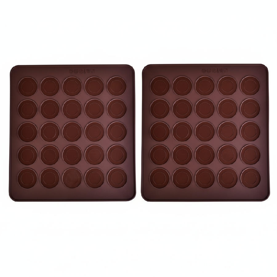 Kit 2 Tapetes Silicone de Macaron 30 cavi...