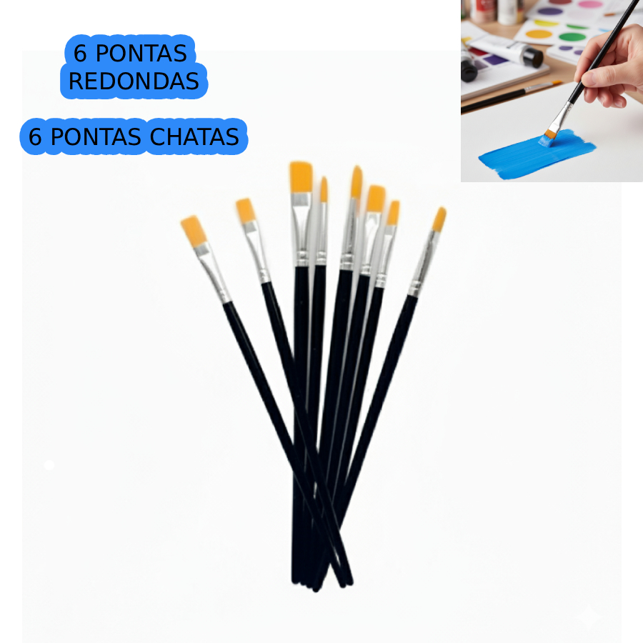 Kit/Pincel com 12/Unid