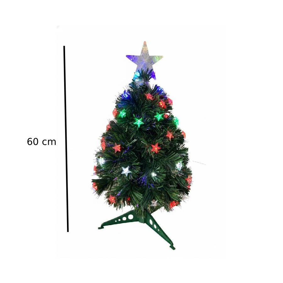 ÁRVORE DE NATAL C/LED PISCA 0,60M COM PO ...