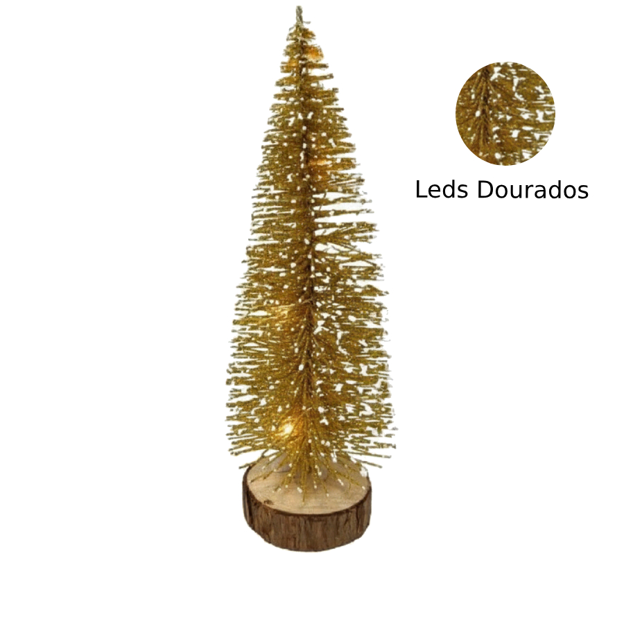 Árvore De Natal para Mesa com Glitter e  ...