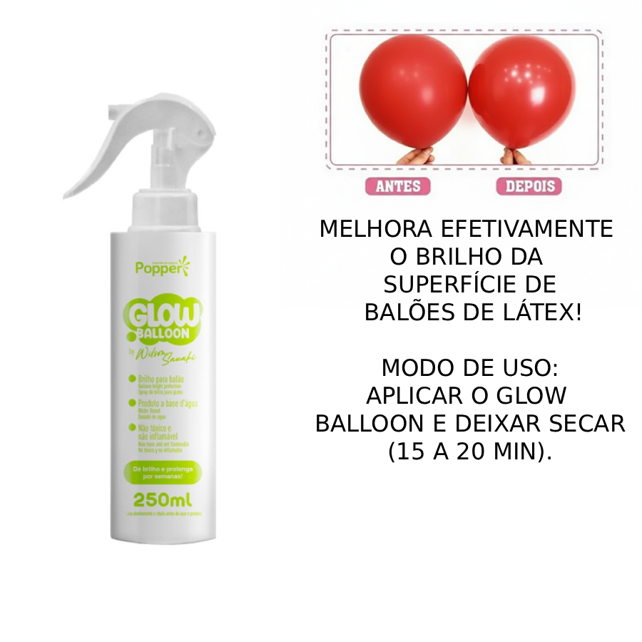 Glow Balloon Spray para Brilho Balão Bexi...