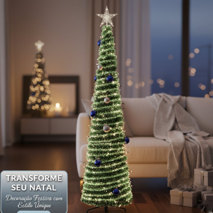 Árvore de Natal Prática – 180 cm (Verde)