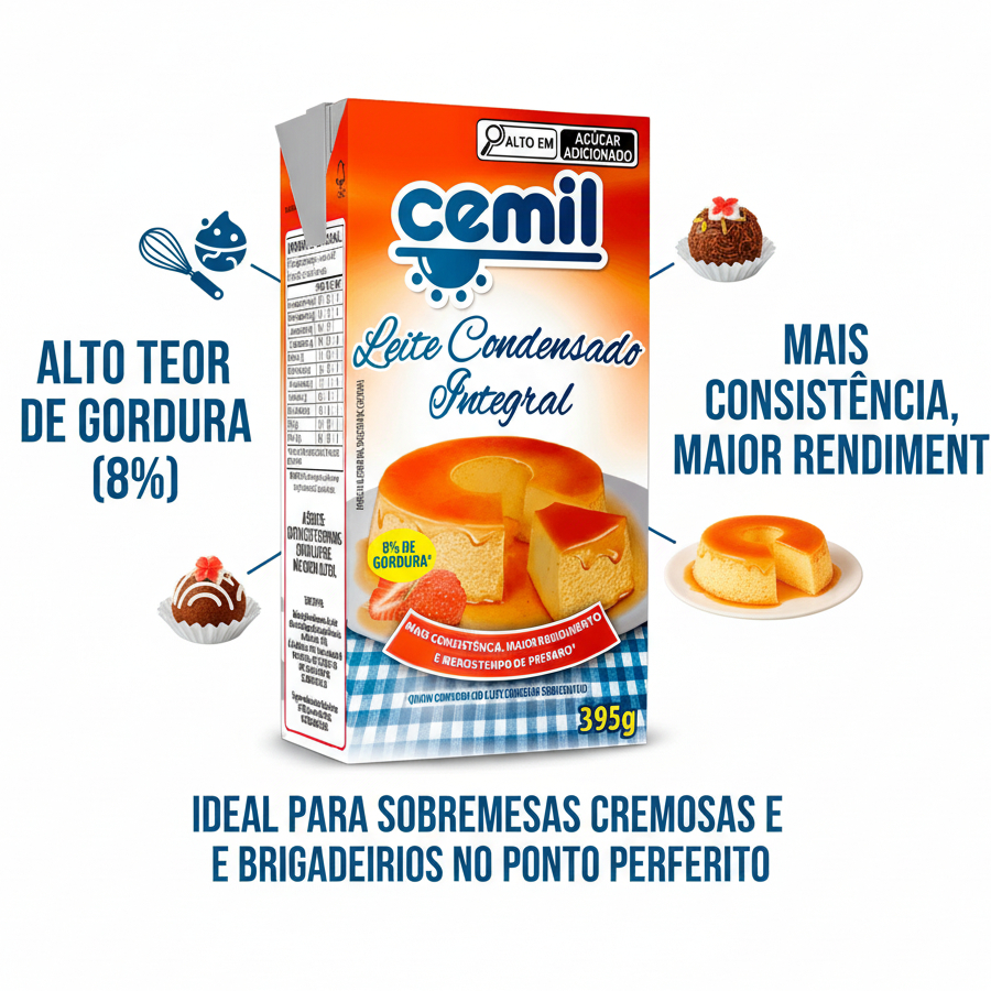 Leite Condensado Integral 395g – Kit com ...