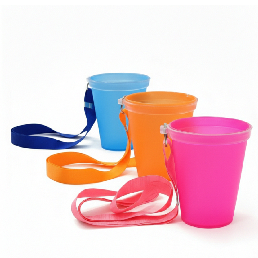 Copo Eco 300ml Neon com Tirante – Cores 
