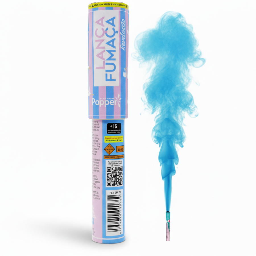Fumaça Chá de Revelação Rosa ou Azul Popper